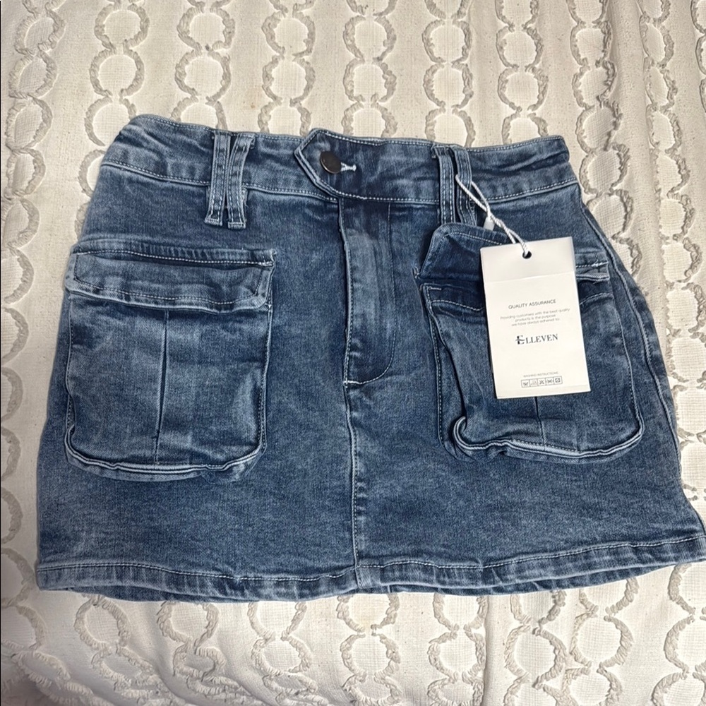 Eleven Paris Women's Blue Denim Skirt
